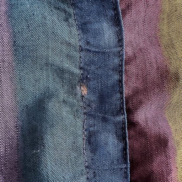 VTG Fritzi You Babes Dolman Jaquard Stripe Jewel Tone Snap Front Midi Dress M - Picture 5 of 10